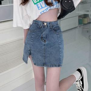 치마 패션 데님 코디 여름 스커트 절개 스타일 바지 청치마 데일리룩 코디