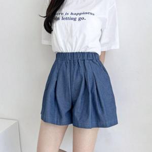 청치마 여름 반바지 경량 플레어 데님 쿨 여성