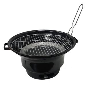 숯불 바베큐화로 캠핑 그릴 손잡이 검정 원형 화덕 BBQ 숯불화로 번개탄화로