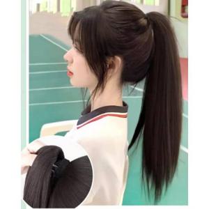 붙임머리 포니테일 긴머리 자연스러운 집게형 묶음 가발