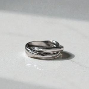 트리플링 남자 반지 세개의 링이 연결된 우정 써지컬 스틸 패션 커플링 20대 30대