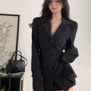 미니 원피스 지안 오피스 셔츠 블랙 시크 블랙롱 와이셔츠