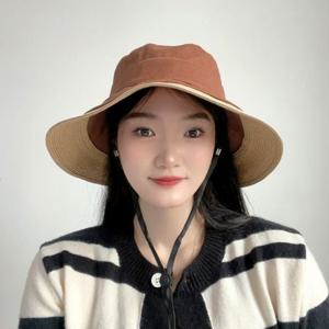 여성용 중절모 브라운 남성 가을 등산 데일리