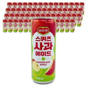 롯데칠성 델몬트 스퀴즈 사과 에이드 240ml x 60개 (30개 2박스)