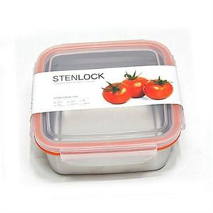 스텐 밀폐 용기 11호1600ml 스텐 사각 반찬통 스테인리스 음식 보관 캠핑 도시락통 야외용 다용도 주방용
