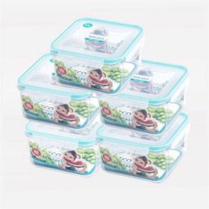 음식 보관 용기 정소500mL봉5p 플라스틱 밀폐 용기 다용도 정리 500ml 반찬통 집들이선물 레인지 내열 전자