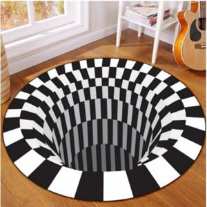3D 싱크홀 디자인 러그 고양이 낚시 입체 발매트 인테리어 소품