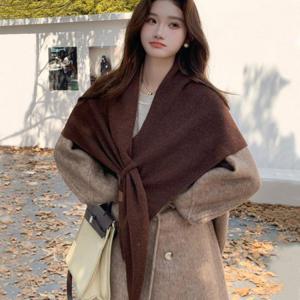여자 실내 실외 솔리드 크로스 간편 착용 홀 패션 스타일 리쉬 워머 어깨 케