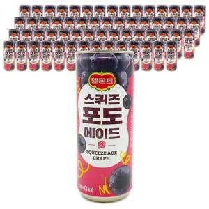 롯데칠성 델몬트 스퀴즈 포도 에이드 240ml x 60개 (30개 2박스)