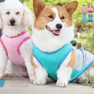 강아지 여름 쿨 조끼 반려견 쿨링 베스트 냉감 메쉬 웨어 티셔츠 통풍