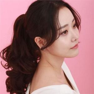 여성 포니테일 가발 여성 웨이브 가발 붙임머리 올림 집게 머리 여성풍 성한