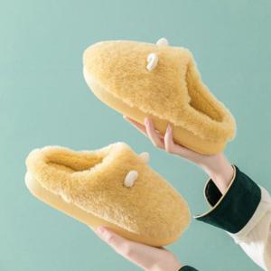따뜻한 겨울 키높이 털 실내화 사무실 슬리퍼 통기성 부드러운 미끄럼 방지 거실 침실용