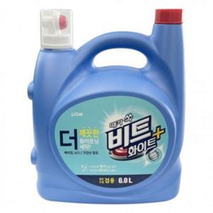 비트 화이트 플러스 일반드럼겸용 액체세제 6L-D 찌든때세제 대용량액체세제 세탁세제