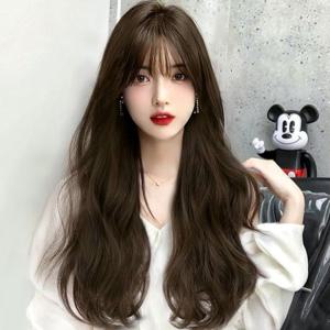 [언니네 가발] 루즈 웨이브 긴머리 통가발(브라운) 여자가발 여성가발 긴머리가발 염색가발