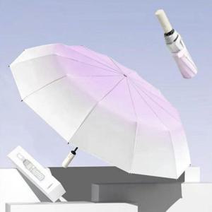 자동우산 자외선차단우산 3단 자동 그라데이션 양우산 암막 UV차단 레인보우 우산
