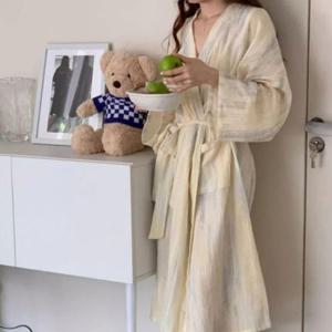 여성 부드러운 롱 샤워가운 잠옷 가운 로브 파자마