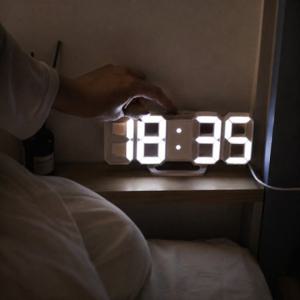 3D LED 벽걸이 탁상시계 밝기조절 자동시간기억 나이트모드 알람 스누즈 USB전원