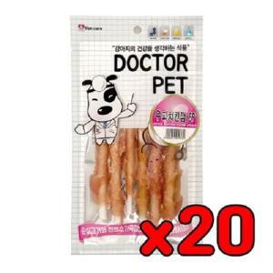 닥터펫 우피 치킨껌 6Px20개묶음 스틱 치석 씹기 치아건강 스트레스 고단백 저칼로리 훈련 특식 생일 보상