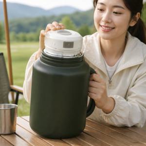 스테인리스 보냉보온 물병 1.8L 캠핑용 대용량 보냉병