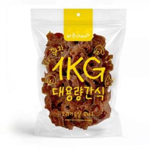 바른츄 애견간식 오리가슴살 도너츠 대용량 1kg 강아지간식 육포 져키 간식