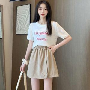 여름 시원한 5부 랩 치마 반바지 밴딩 와이드 스커트