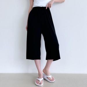 여성 여름 쿨 스판 아이스 와이드 7부 밴딩 바지 빅사이즈 치마바지