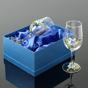 로맨틱 앤티크 와인잔 2p세트(320ml) (블루) 로맨틱와인잔세트 앤티크와인잔세트 앤틱와인잔세트