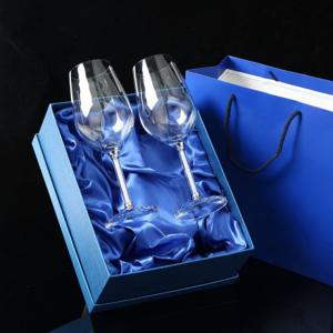 브릴리언트 큐빅 와인잔 2p세트(470ml) (쇼핑백포함) 화이트와인잔세트 화이트와인잔선물세트