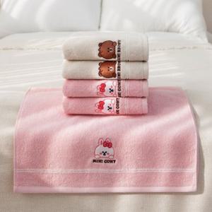 라인프렌즈 미니브라운앤프렌즈 130 세면타올 4장 130g