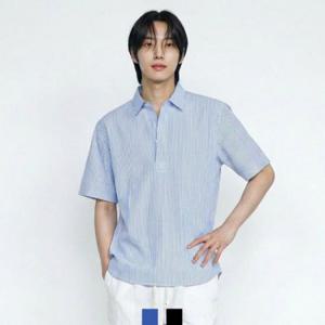 남성 헨리넥 시어서커 루즈반팔숙 남자 남성 데일리 캐주얼숙 슬림핏 숙 남자숙 남방 여자 솔리드숙 무지