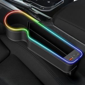 차량용 LED 틈새 포켓 정리 컵홀더 USB 수납함 사이드포켓 정리함 틈새컵 자동차