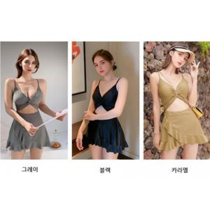 여성수영복 날씬해보이는 원피스 캡내장 비키니 수영복
