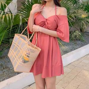 프릴 반팔 원피스 수영복 휴양지수영복 호캉스수영복