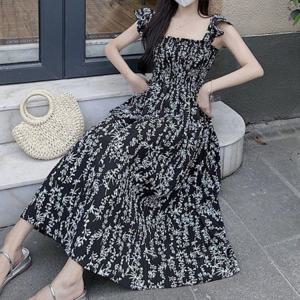 플라워 꽃패턴 찰랑 여성용 화사한 데이트룩 롱원피스 캐주얼 원피스 여름 롱원피스 시원한 원픽 셀파