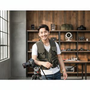통기성 메쉬 멀티포켓 작업 조끼 카키 XXXL 민물 바다 낚시복 수납