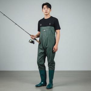 방수 낚시 바지 허리형 장화 미끄럼 방지 해루질 팬츠