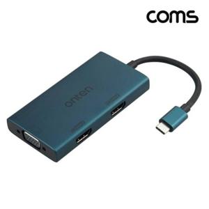 C타입 멀티 컨버터 듀얼 HDMI VGA MST 오디오 동시출력 4K2K 60hz FW632