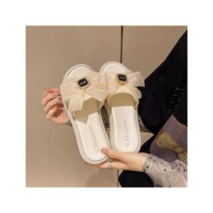 MISO 글리터 리본 통굽 슬리퍼 DS-0362