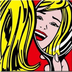 피포페인팅 P103 팝아트 거울보는소녀 DIY명화그리기 DIY그림그리기