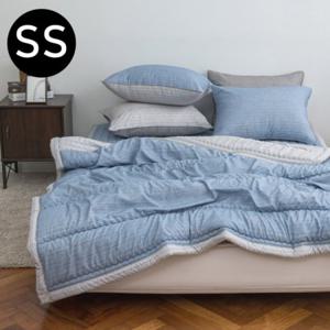 해피니 드리즐 소프트마이크로 간절기 이불 베개커버세트 슈퍼싱글 SS (블루) (베개솜 별매)