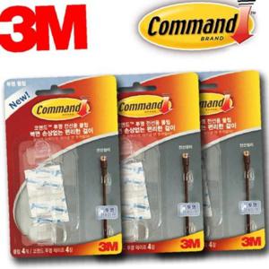 3M 투명 클래식 7mm 중형전선 12P선정리 투명클립 코맨드 쓰리엠 전선클립