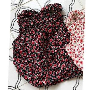 강아지 버블꽃 클린 주름 나시티 블랙 2XL 1P 항아리 여름