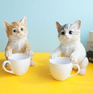 고양이 머그 견고 보석함 1P 선반 집들이 선물