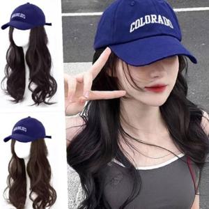 여성 일체형 정품 긴머리 캡모자 웨이브 1P 패션 모자