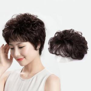 탑커버 정수리 부분가발 (다크브라운) 인모가발