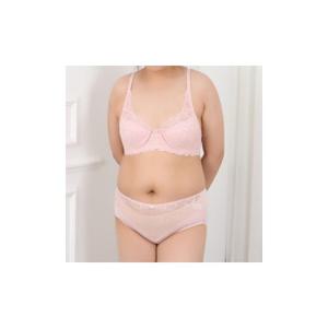 고급스러운 레이스 풀컵 와이어 3단후크 B컵 빅사이즈 브라팬티세트0039bl