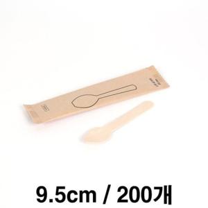 나무 일회용 커피 스푼 200개입