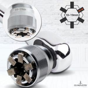 10mm 부터 19mm 조절 유니버셜 소켓 렌치