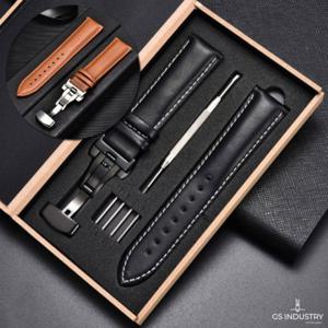 스테인레스 버클 소가죽 손목시계 스트랩 18mm 라이트브라운