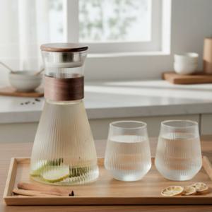 대용량 냉장고 물병 1.5L 컵 420ml 2p 세트 홈카페 물잔 구성